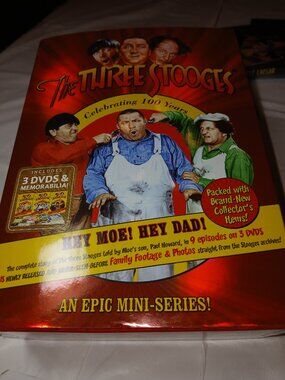 The Three Stooges Hey Moe! Hey Dad! Celebrating 100 Years Dvd Set